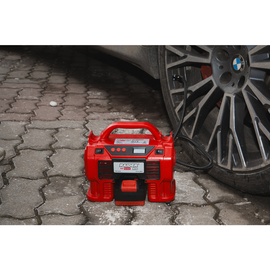 Raider R20 Compresor aer 20V & 12V 11 bari Display LED SOLO RDP-JAC20