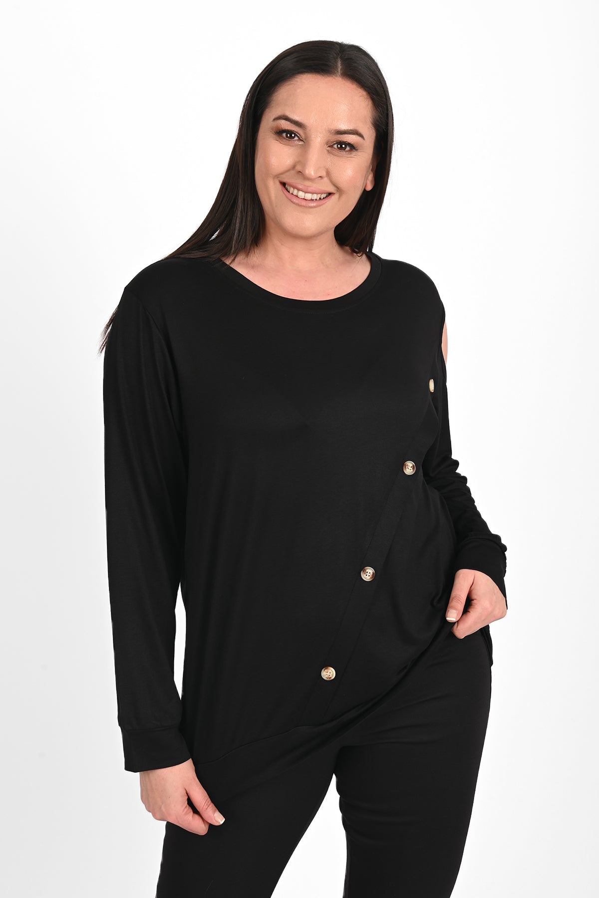 Bluza dama marimi mari cu capse 1390-23