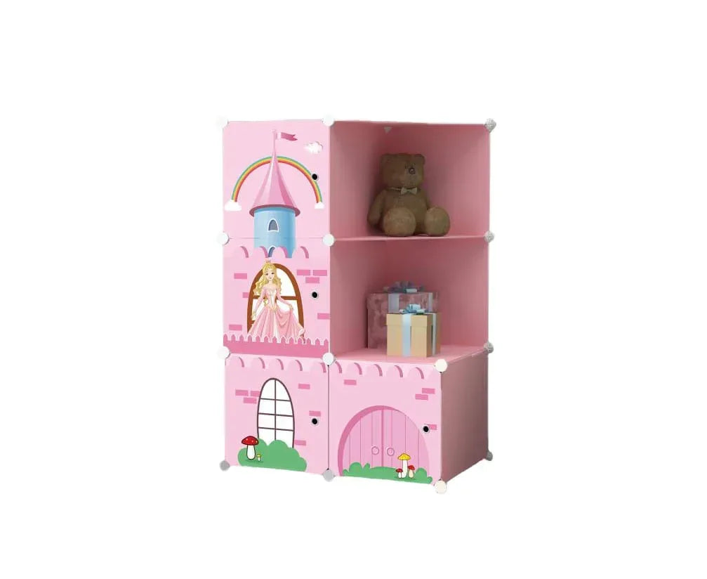 Dulap modular din plastic cu schelet metalic, D3212, Roz