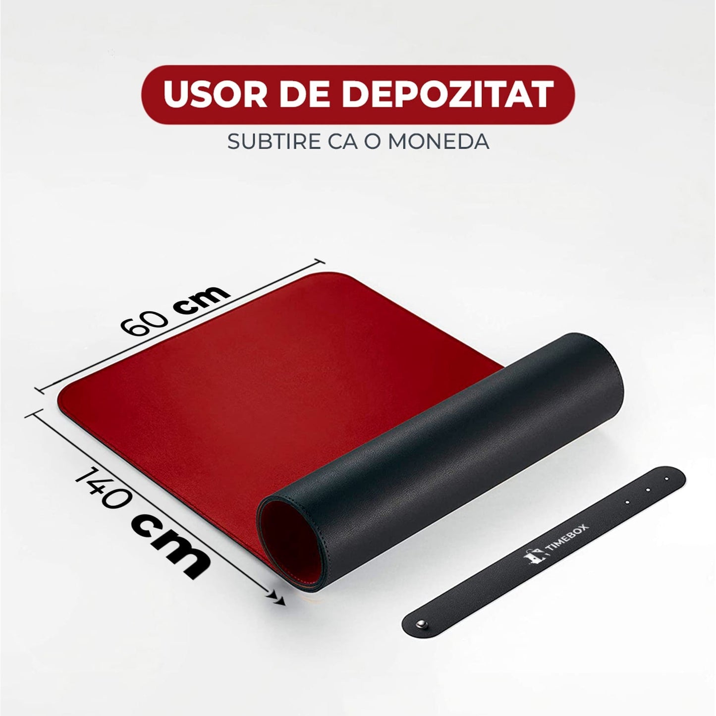 Mousepad office XXL Timebox, 140x60 cm, margini cusute impermeabil