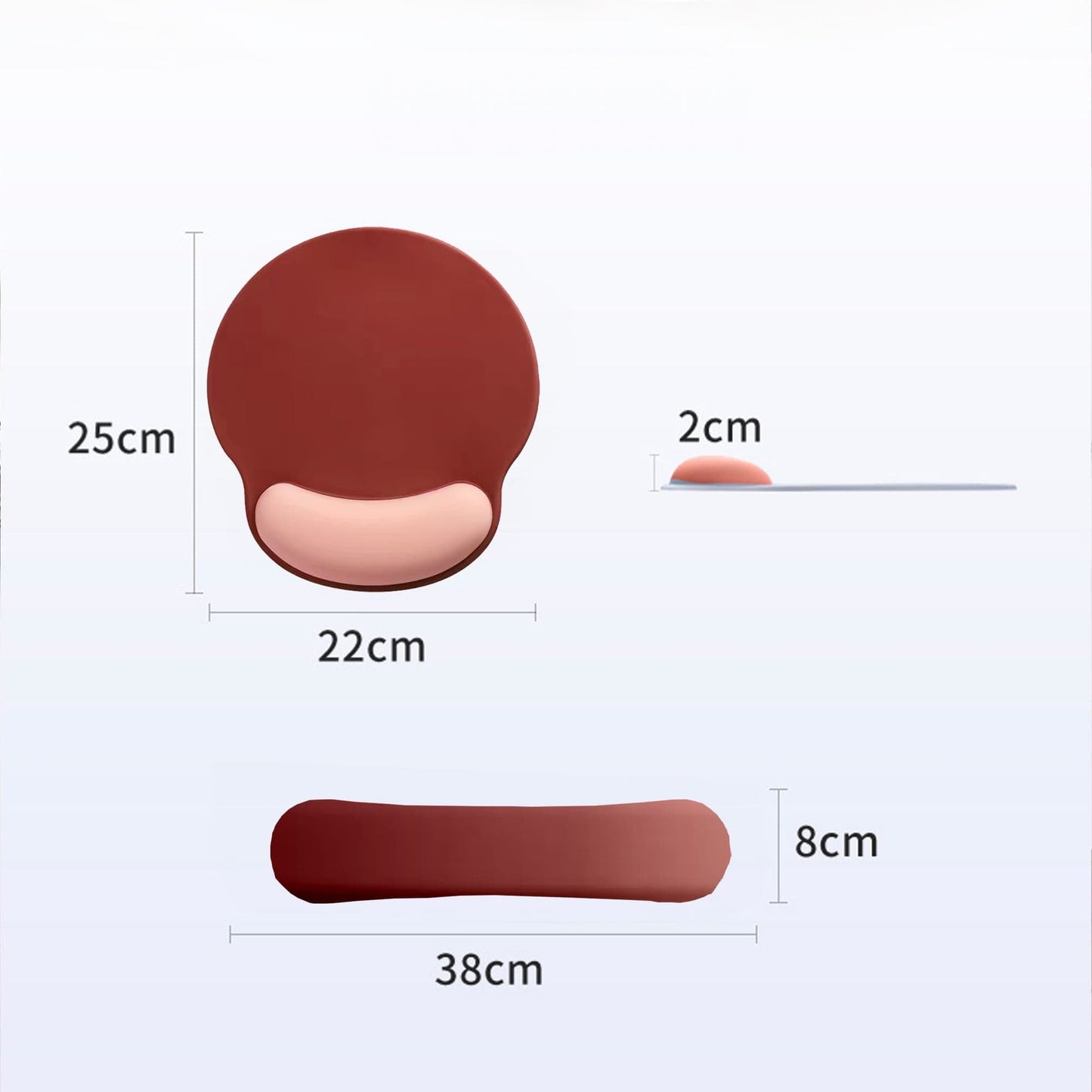 Mousepad ergonomic cu Spuma cu Memorie pentru, Rosu