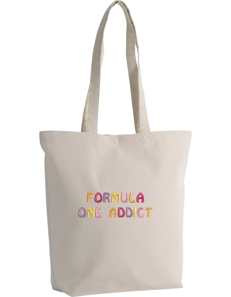 Formula one addict tote bag