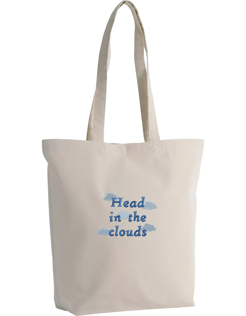 Head in the clouds tote bag