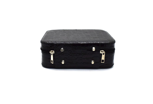 Geanta cosmetica cu oglinda, Naimeed D268, culoare Negru, 14 x 20 x 7 cm