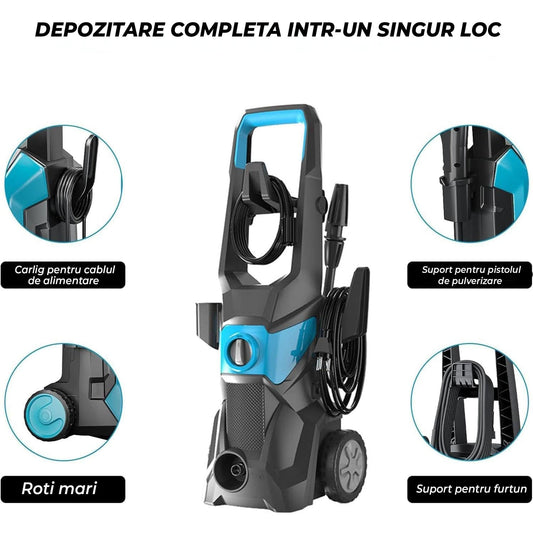 Aparat de Spalat cu Presiune Electric, 3600W, 5GPM, 9l/min, Albastru