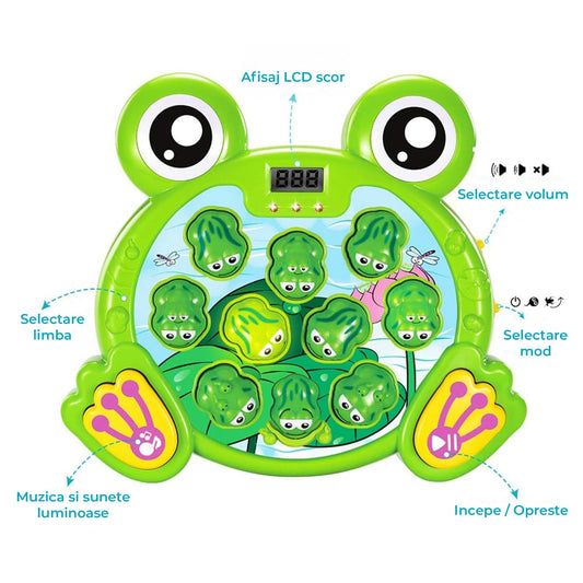 Joc Interactiv Timebox, "Loveste Broscuta" cu 2 Ciocanele, Verde
