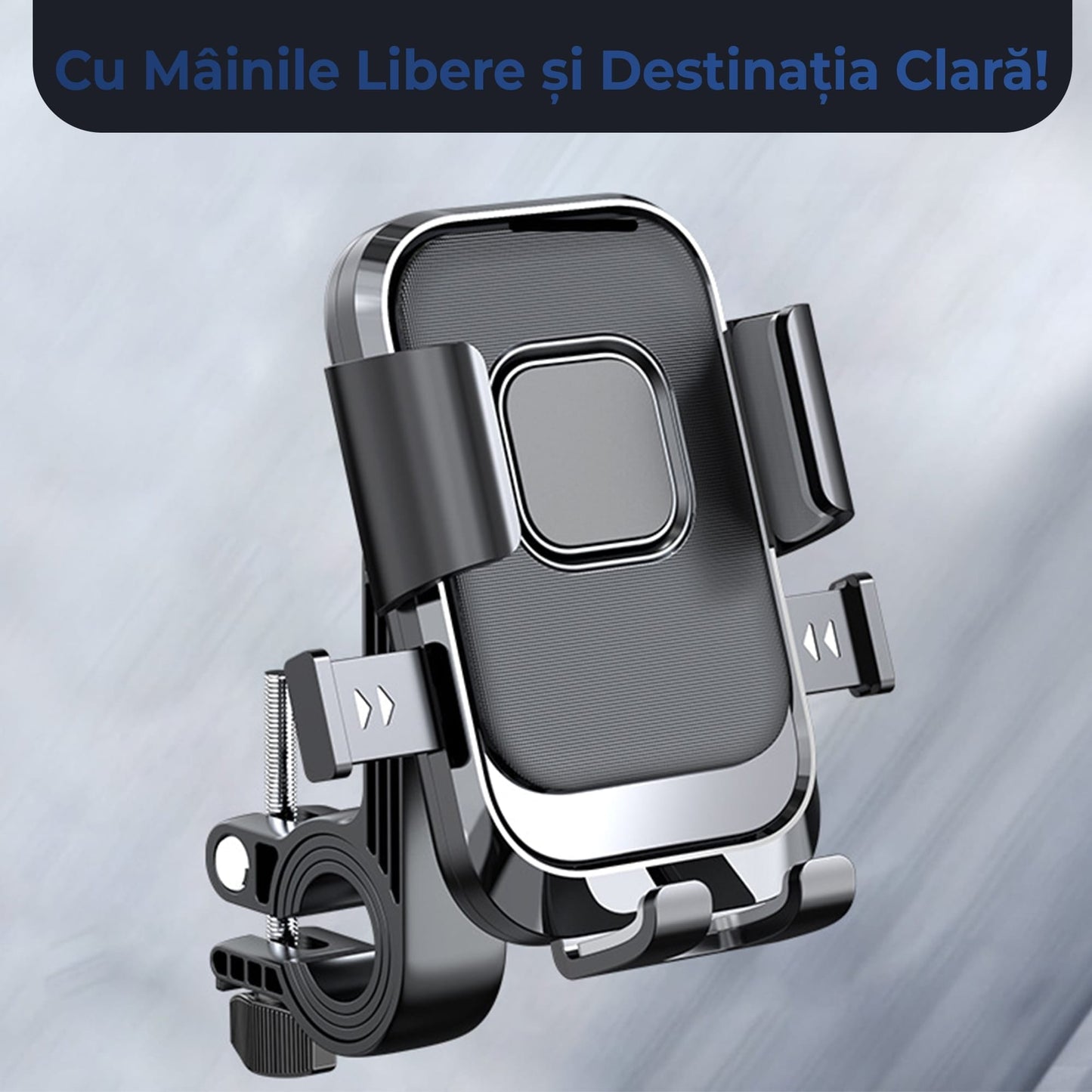Suport husa telefon Timebox, iPhone, trotineta electrica, Samsung, Huawei, Negru