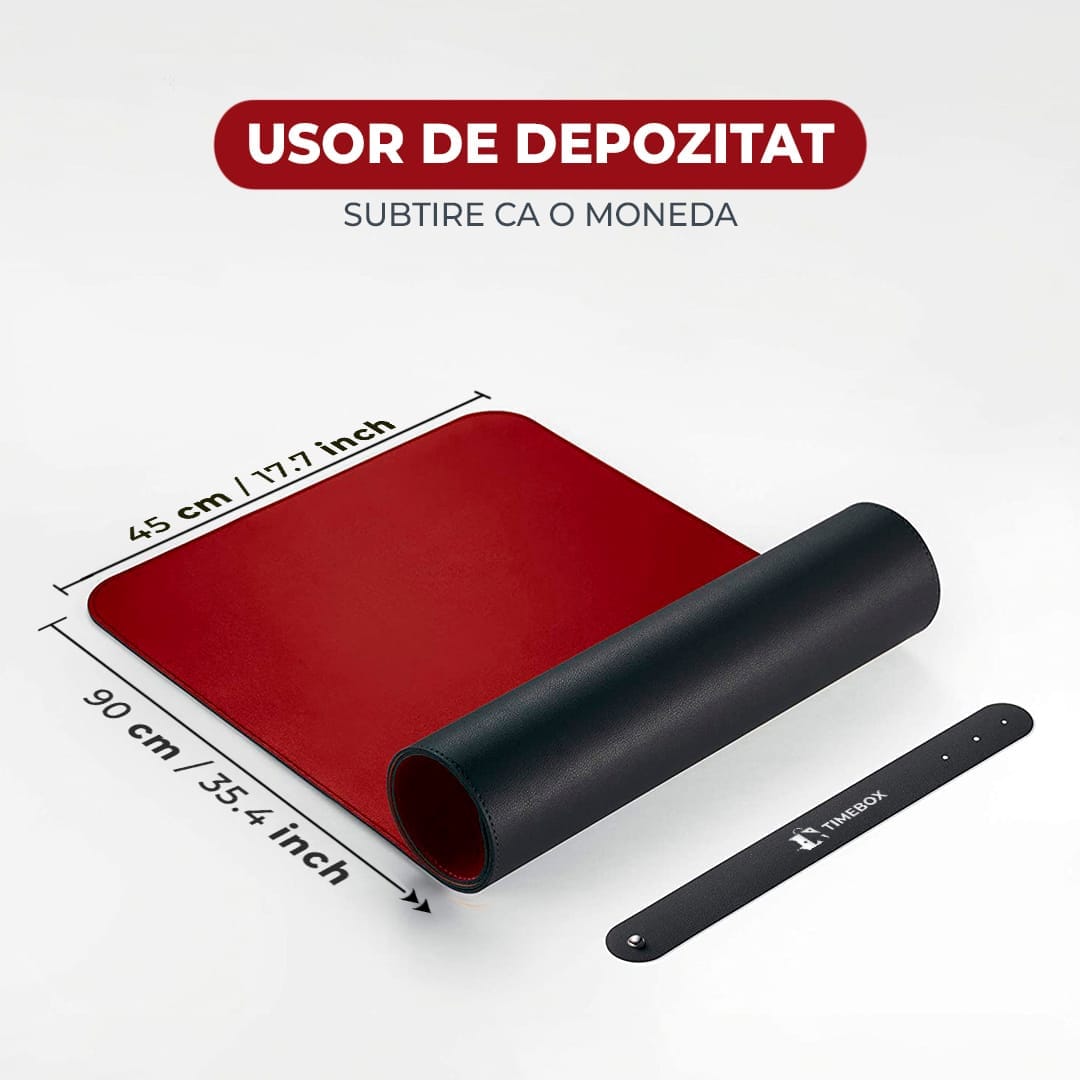 Mapa de birou XXL Timebox, 90 x 45 cm, Negru