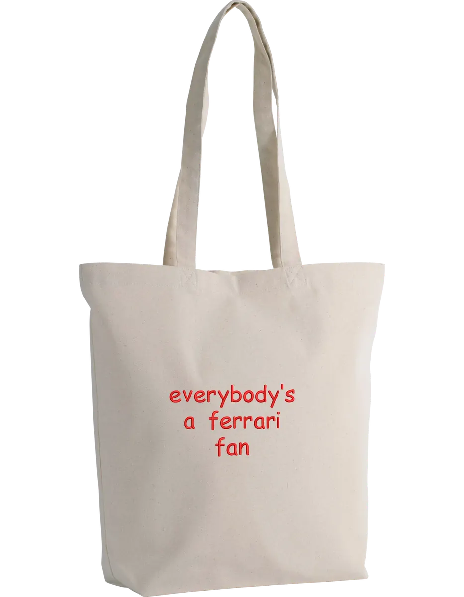 Ferrari fan tote bag
