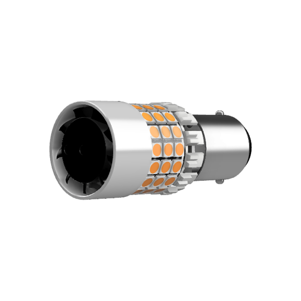 Set 2 x bec LED BA15S PY21W LUSMAR™ Galben 7000 lm Canbus - fara eroare - off-road