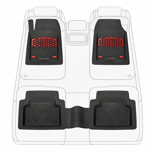 Covorase Auto Tip Tavita Compatibile Peugeot 407 Sedan (2004-2010) Red