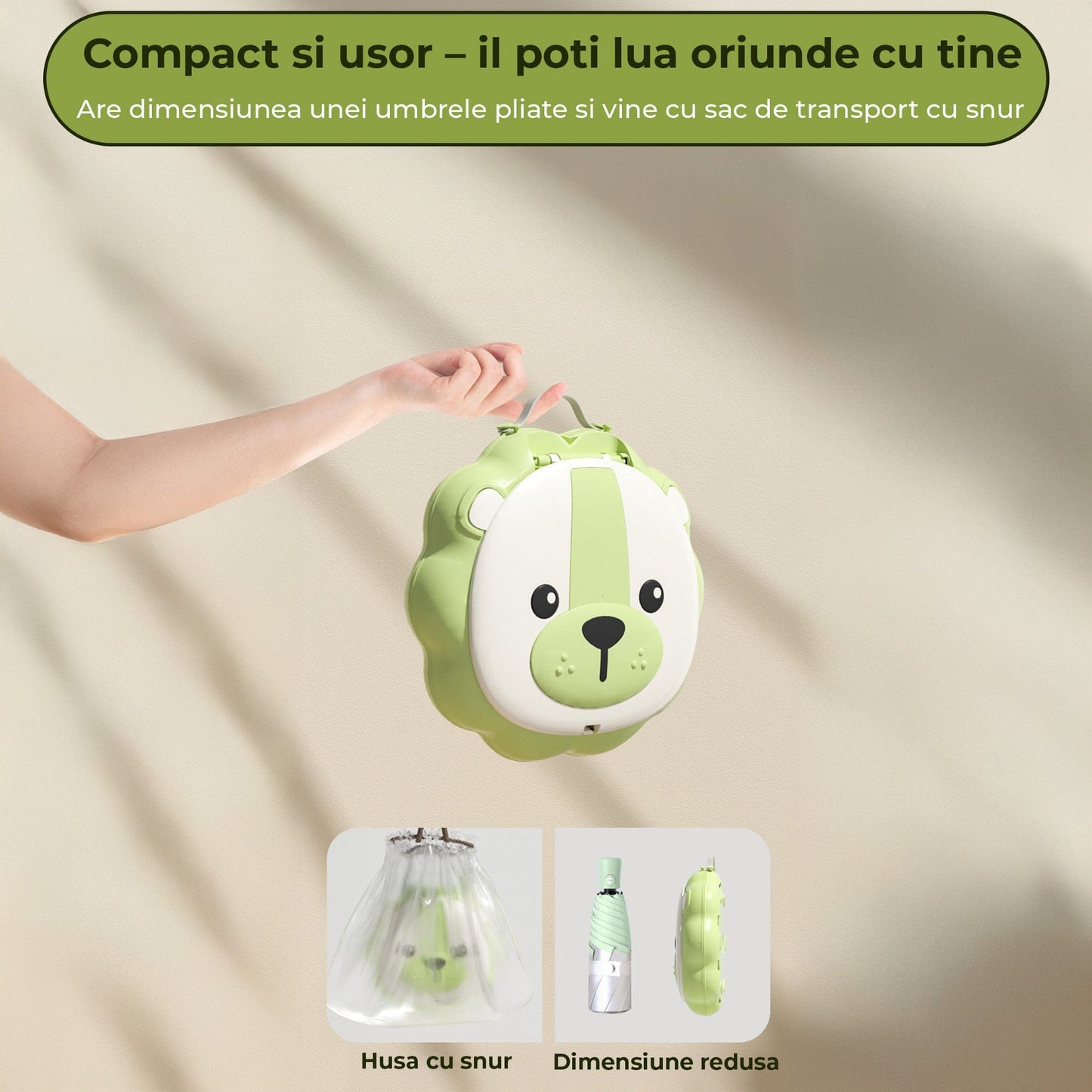 Toaleta Portabila Pliabila pentru Copii, Verde