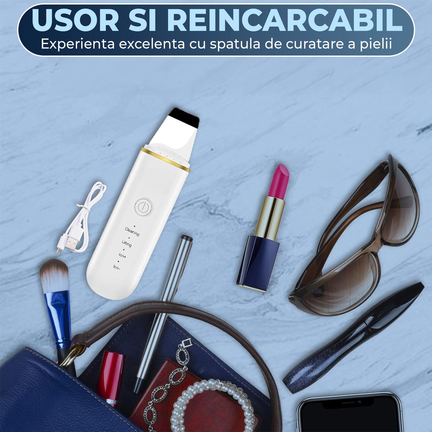 Aparat de Curatare Facial Timebox, 4 in 1