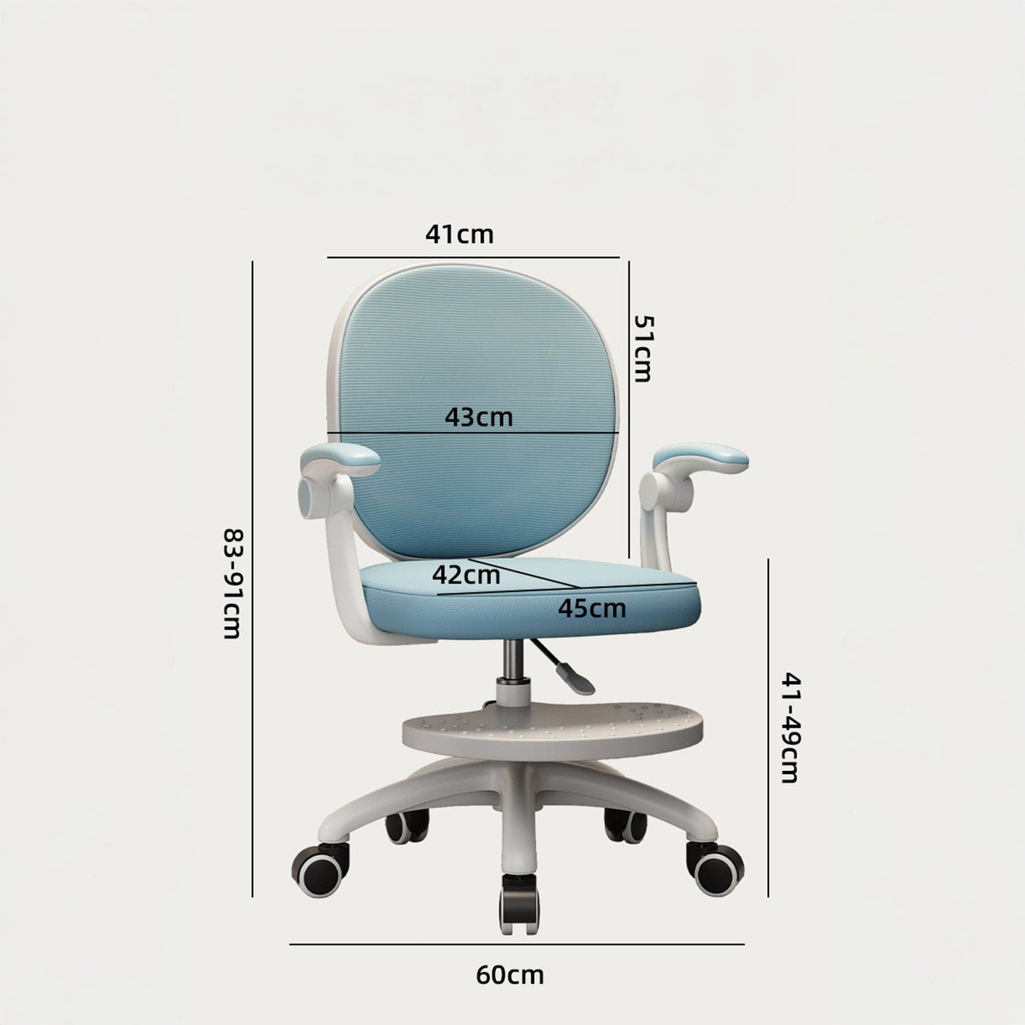 Scaun Reglabil pentru Copii, Model Ergonomic cu Spatar Confortabil, Albastru