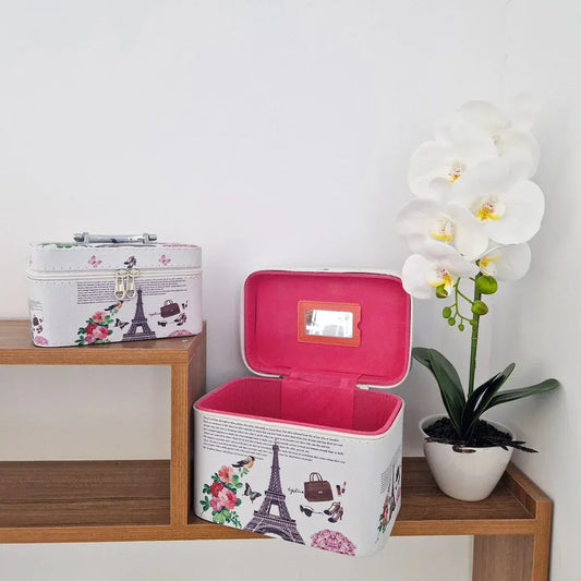 Set 2 Genti pentru cosmetice, Naimeed D269, Paris Negru