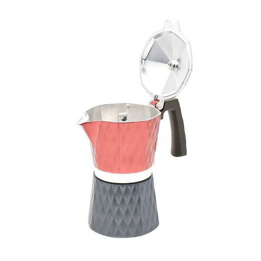 Cafetiera MOKA, 6 cafele, D3407, Rosu/Negru