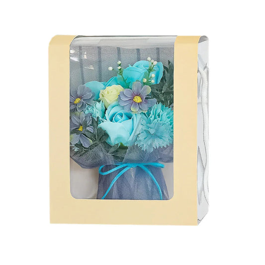 Aranjament floral elegant, flori de sapun, D4063, Blue