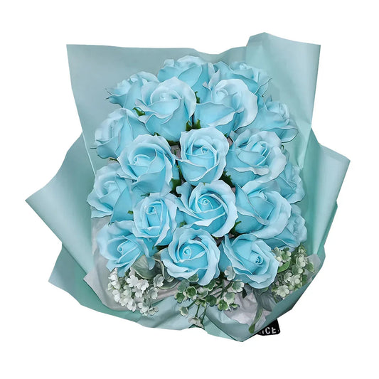 Aranjament floral elegant, flori de sapun, D4072, Blue