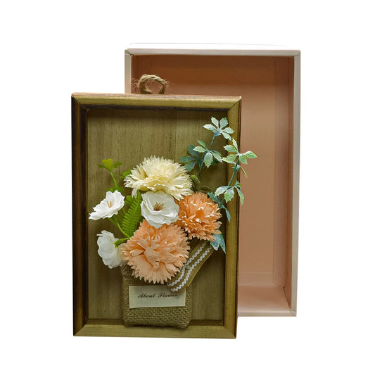 Aranjament floral elegant, flori de sapun, D4085, Crem
