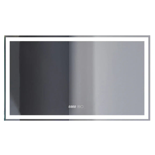 Oglinda baie, sistem iluminare LED, IP44, 120x70cm, D4228, Dezaburire, Touch, Ceas
