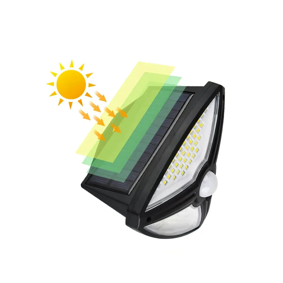 Lampa solara, cu senzor de miscare, lumina LED, acumulator, Naimeed D4317, 138 LED-uri