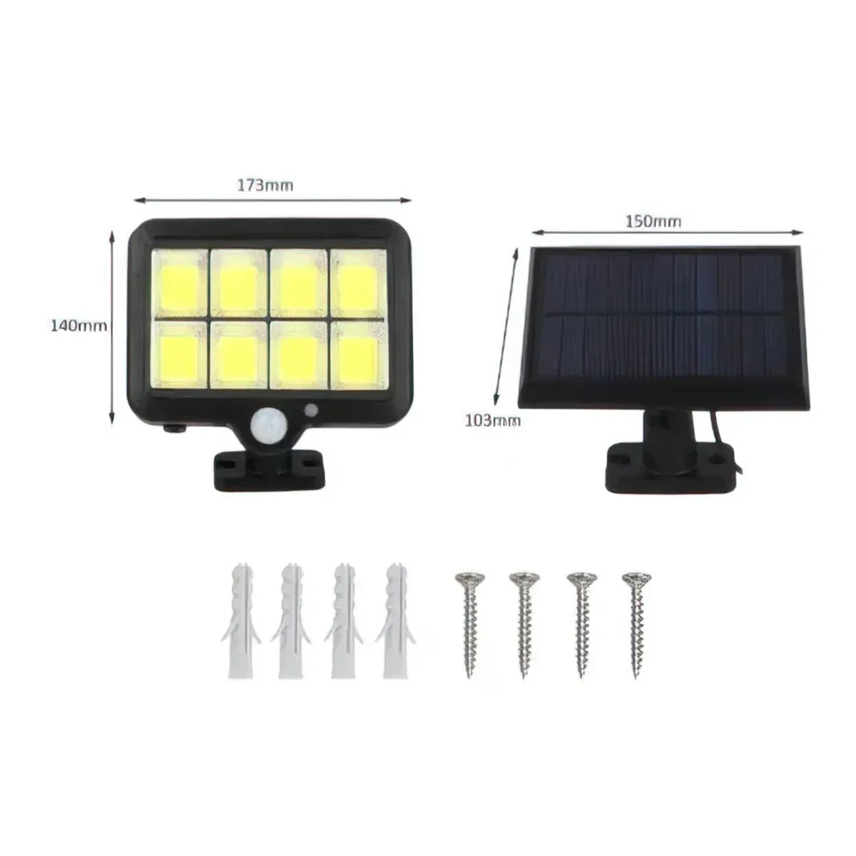 Lampa solara, cu senzor de miscare, lumina LED, acumulator, Naimeed D4345, COB 160 LED-uri
