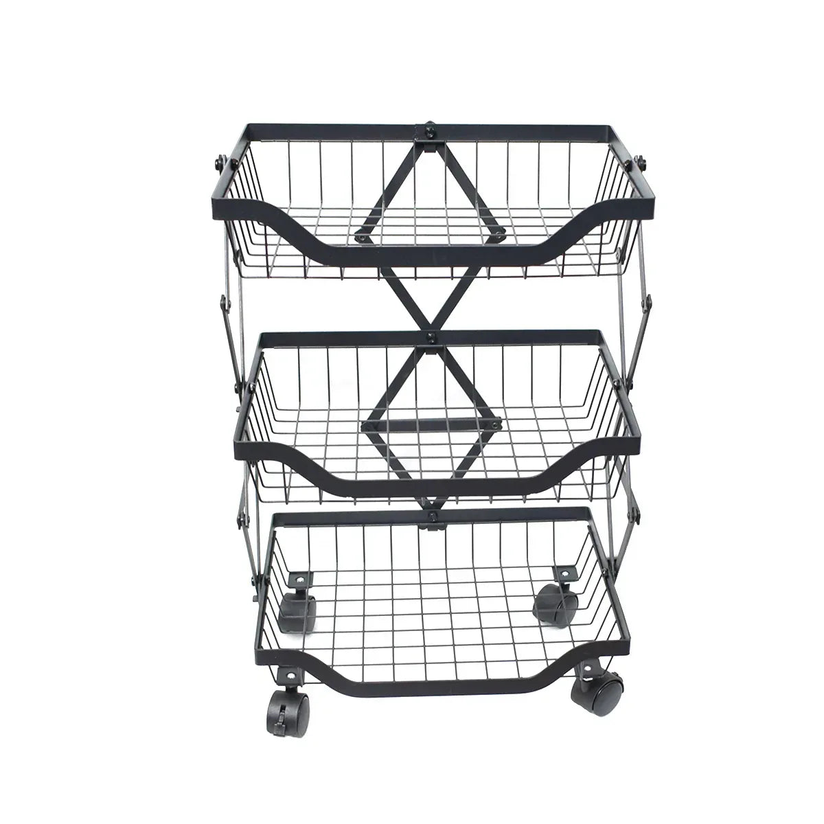 Raft metalic mobil, extensibil, 3 cosuri, Naimeed D4483, Negru