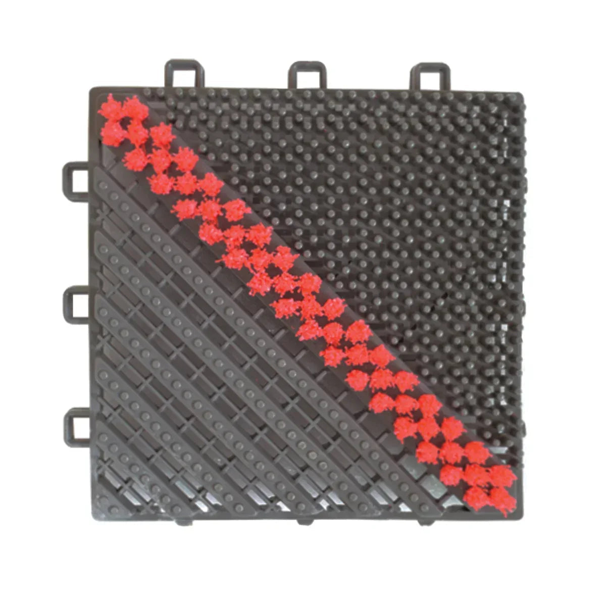 Set 12 placi pardoseala modulara si accesorii din PP, Naimeed D4534, Rosu