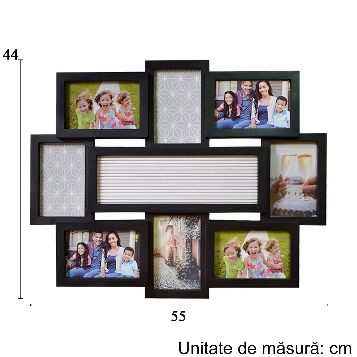 Rama foto, 8 poze, Naimeed D4545N, Negru