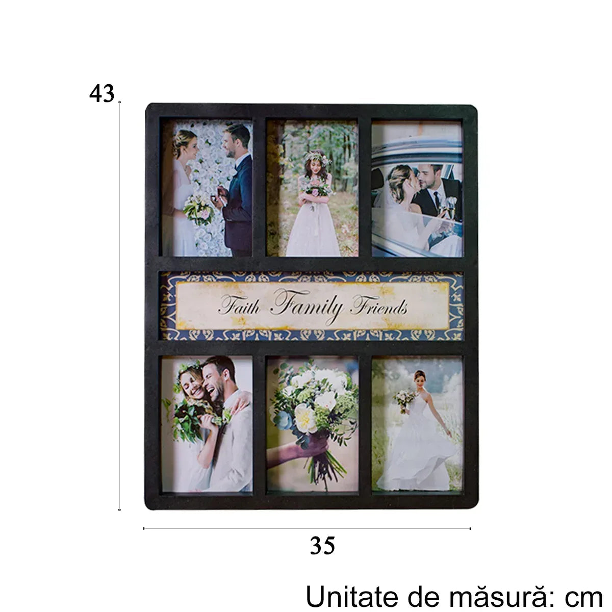 Rama foto, 6 poze, Naimeed D4566N, Negru