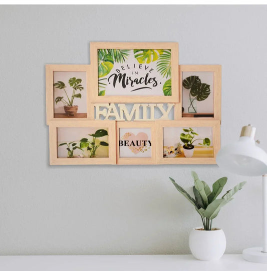 Rama foto Family, 6 poze, Naimeed D4589 White Wood