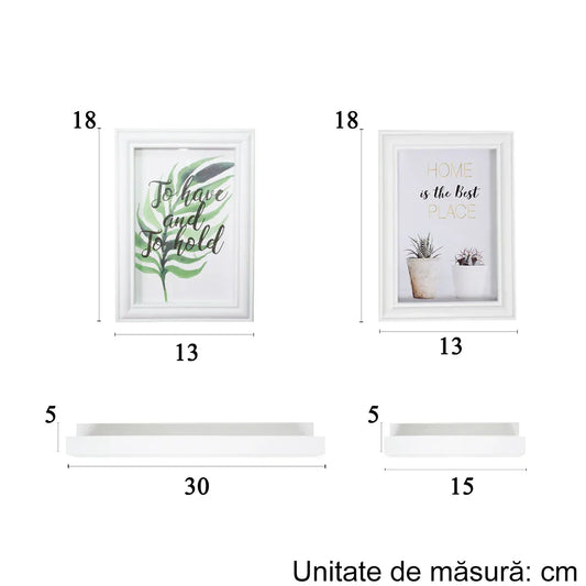 Rama foto, 2 poze, Naimeed D4593W, Alb
