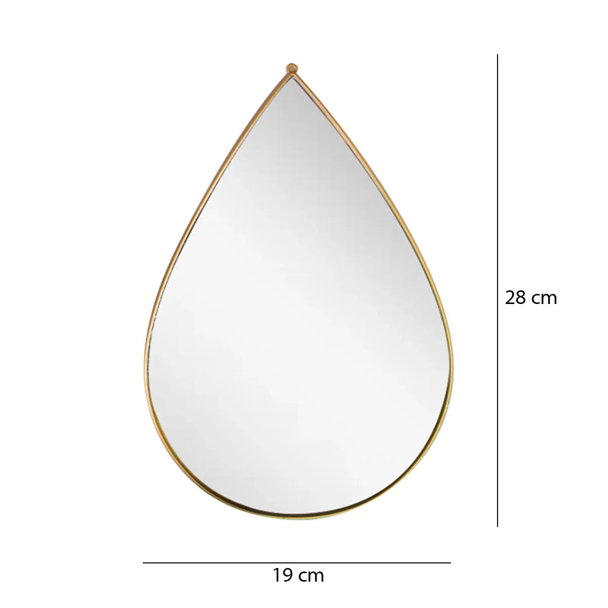 Set 3 Oglinzi Decorative, Naimeed D4604G, Auriu, 19x1x28 cm