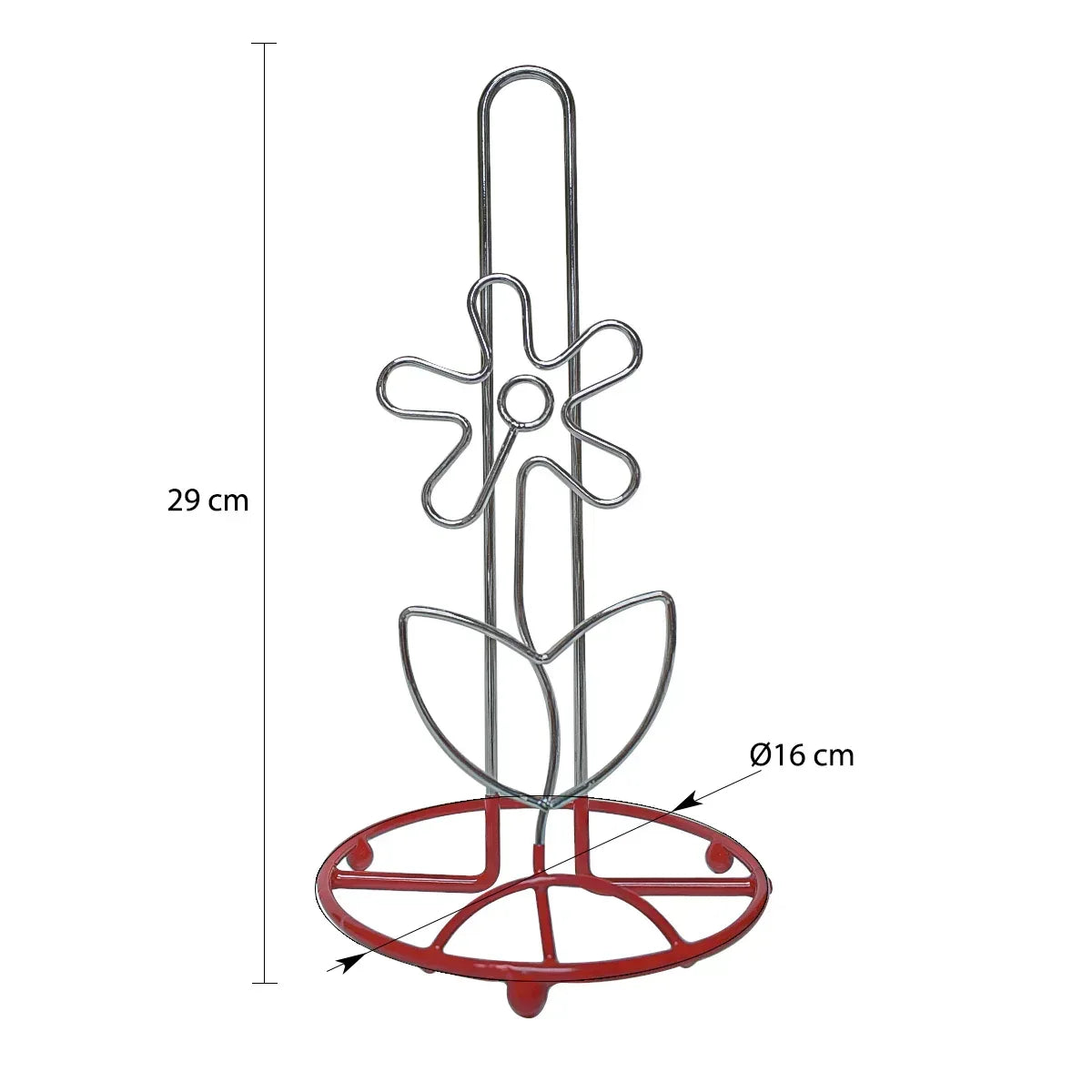 Suport servetele din metal, Naimeed D4778R, Rosu