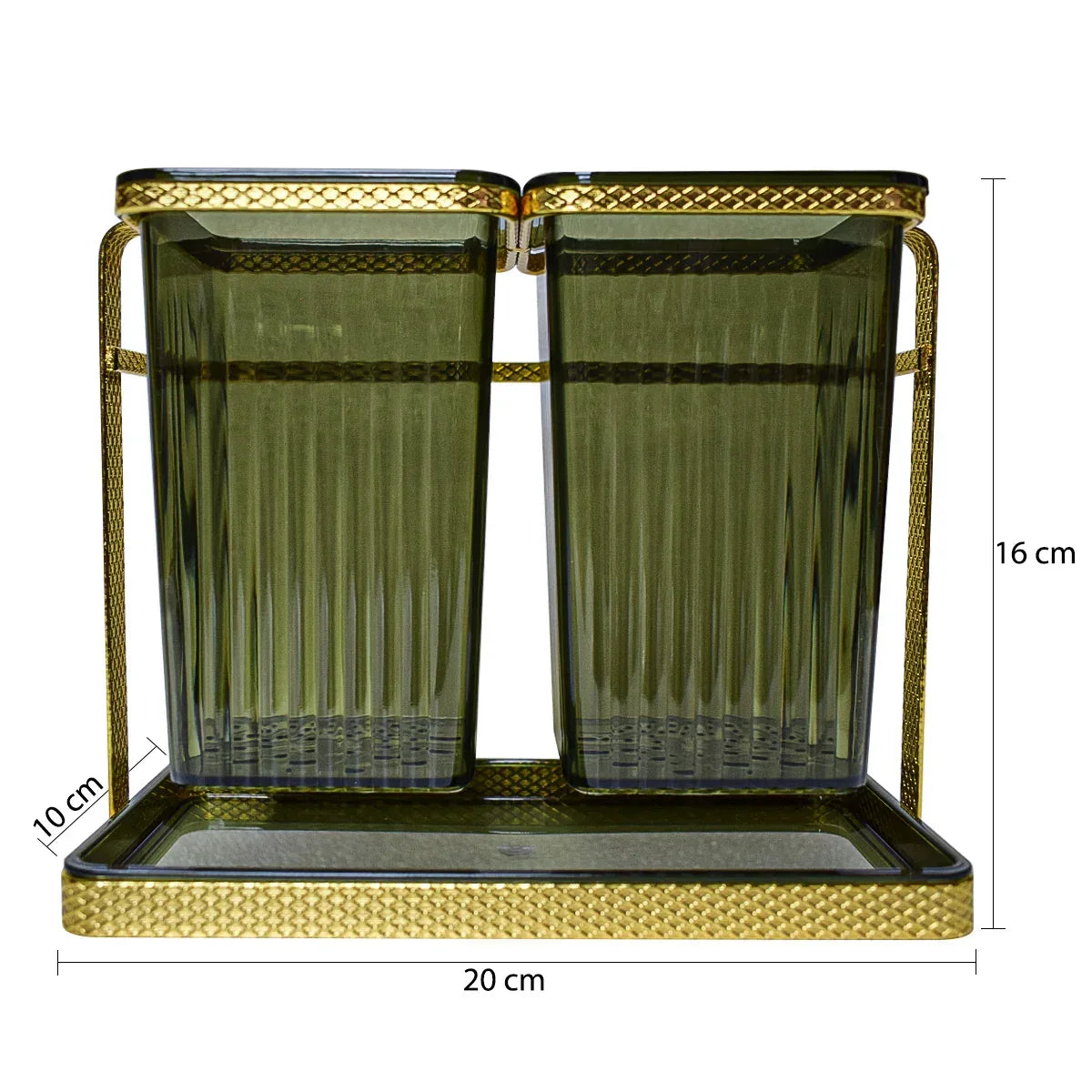 Suport tacamuri din metal, Naimeed D4780, Auriu