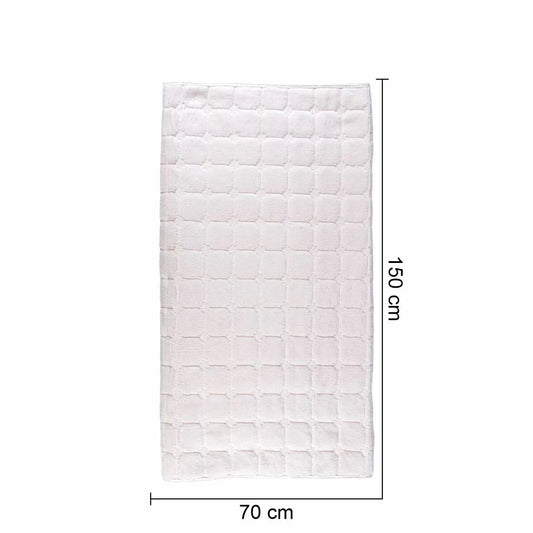 Cuvertura Canapea, Naimeed D4884S, 70x150cm, poliester, pufoasa, matlasata, Alb