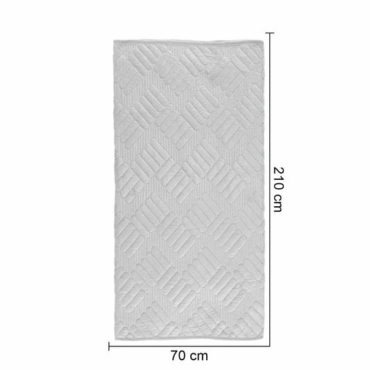 Cuvertura Canapea, Naimeed D4898M, 70x210cm, poliester, pufoasa, matlasata, Alb