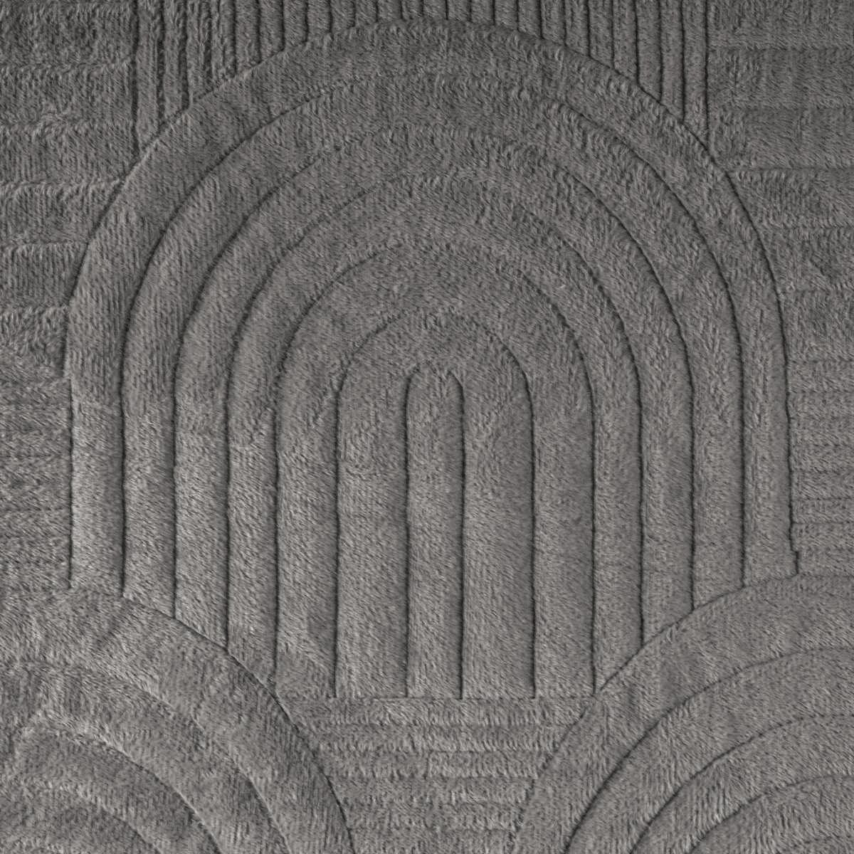 Cuvertura Canapea, Naimeed D4902L, 70x240cm, poliester, pufoasa, matlasata, Gri Inchis