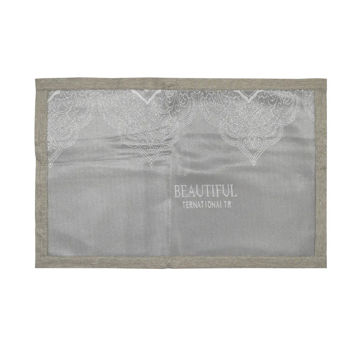 Set lenjerie pat dublu, latime 145cm, Naimeed D4913, model Beautiful, Gri