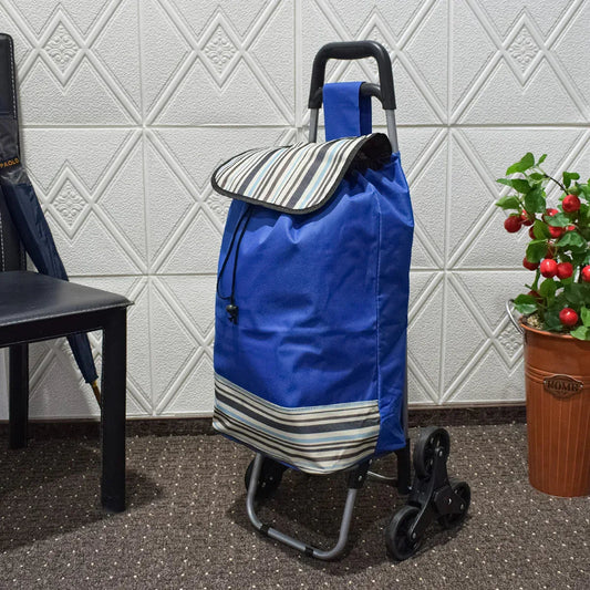 Carucior de piata pliabil, Naimeed D4943, 6 roti, 37 L, Albastru