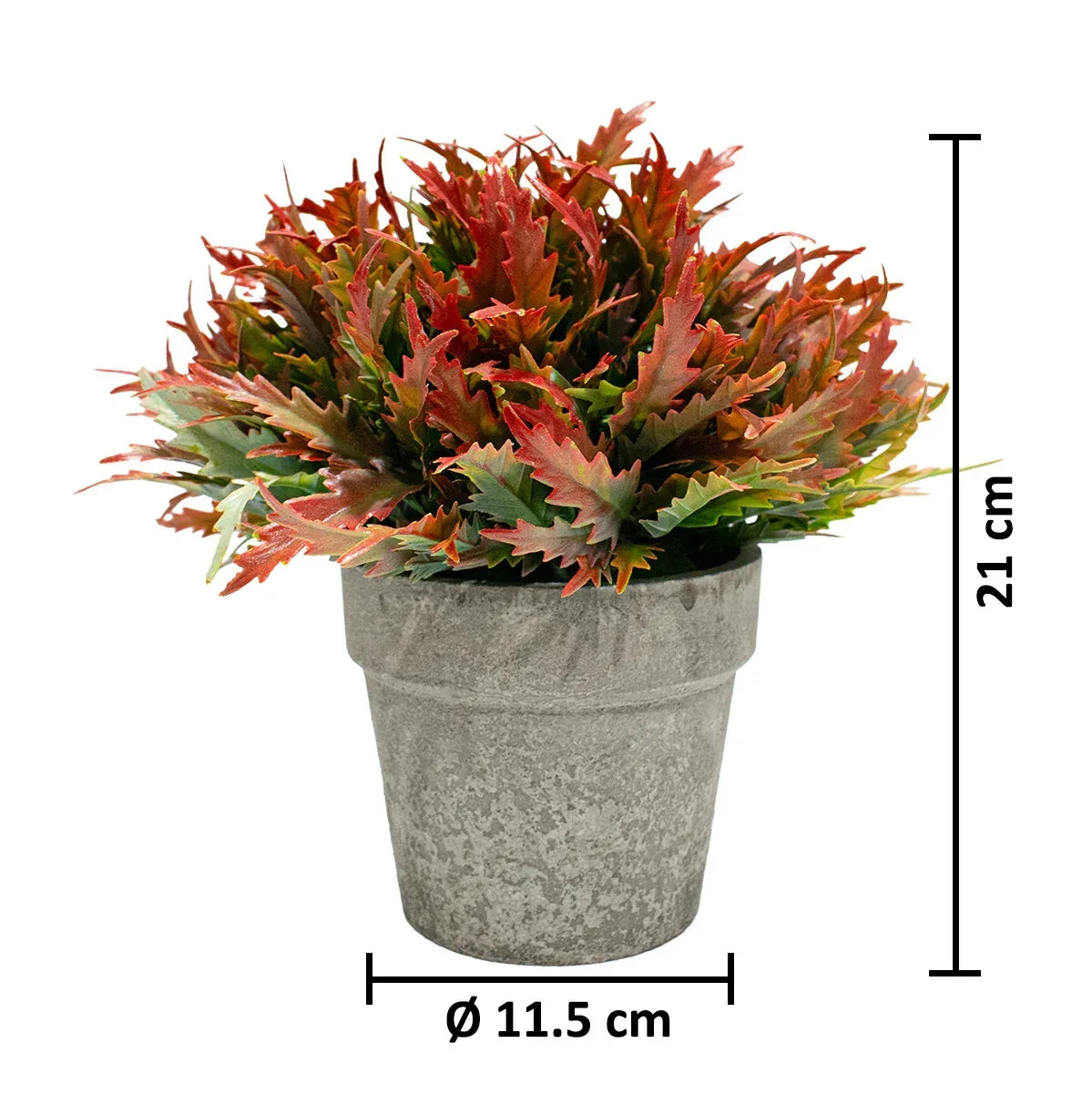 Planta Artificiala cu Ghiveci, D4955, Rosu