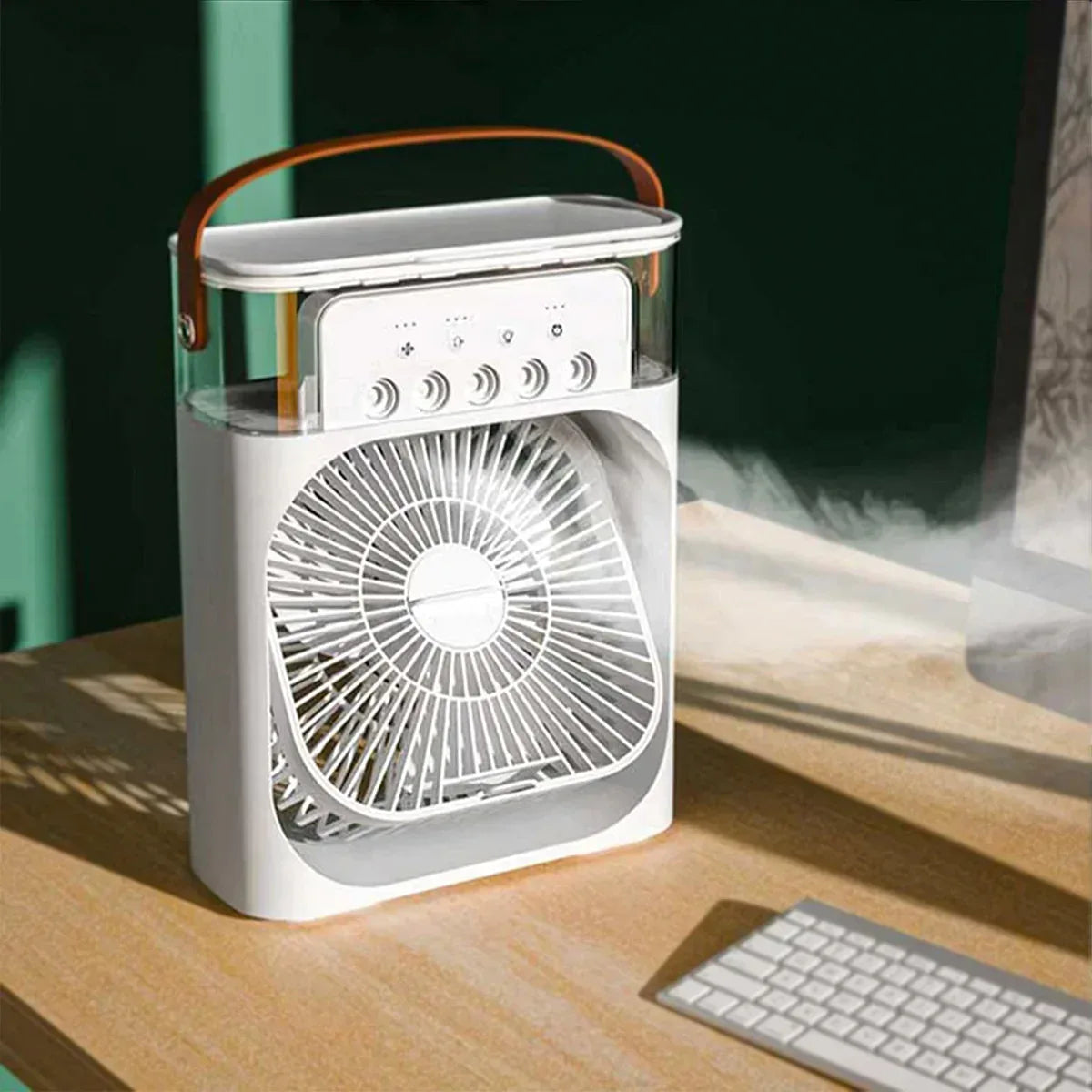 Ventilator, umidificator, Naimeed D5120, alimentare USB, Alb