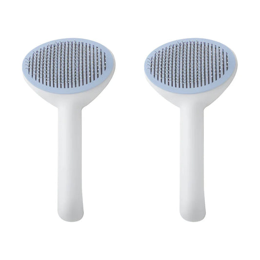 Set 2 perii cu mecanism de indepartare a parului, Naimeed D5178, pentru animale, Albastru
