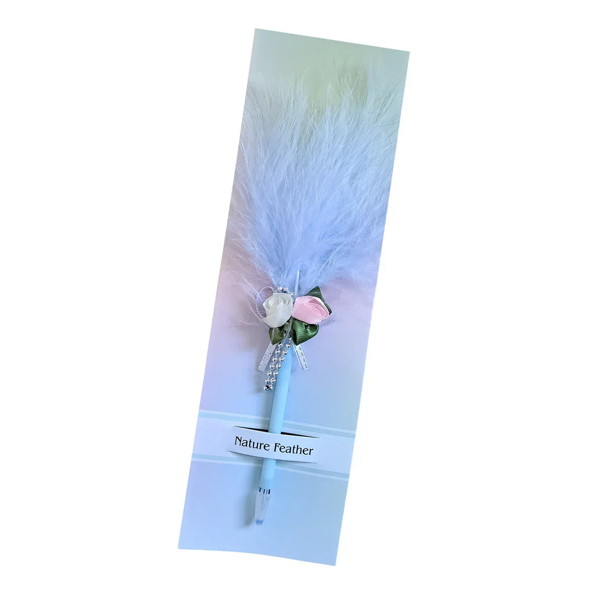 Set 5 pixuri Feather Writer, cu pana si accesoriu, elegant, Naimeed D5230, Blue