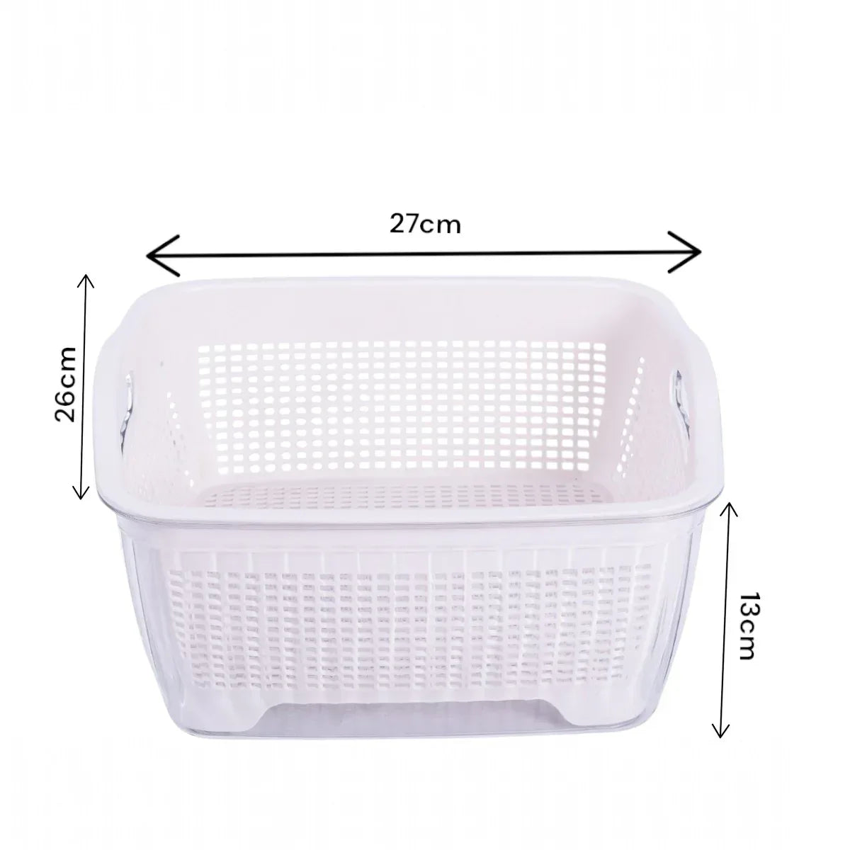 Set strecuratoare cu bol detasabil, Naimeed D5349, plastic, 27x26X13cm, Alb