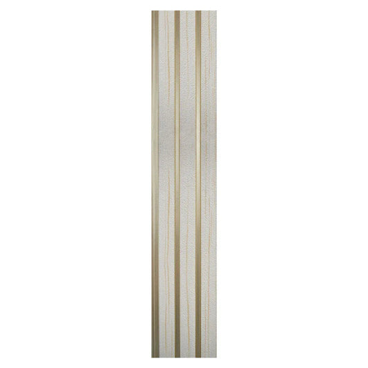 Set 5 panouri decorative, riflaj, polimer rigid, Naimeed D5479, 270x12x1cm, Alb/Auriu