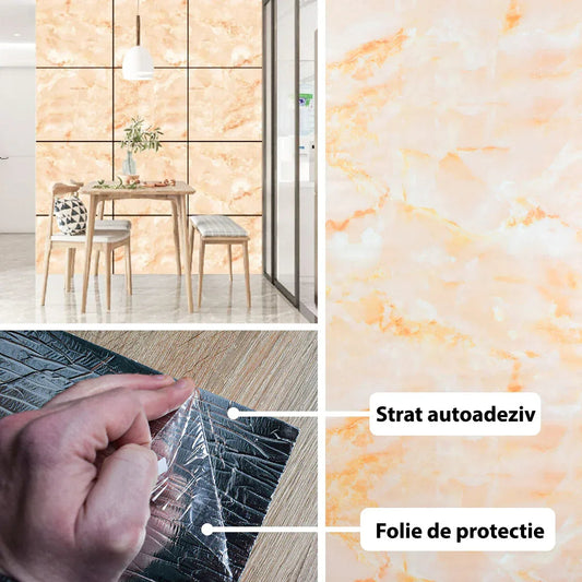 Rola panou autoadeziv, Naimeed D5704, design modern, 2mm grosime, 60x300cm, Crem
