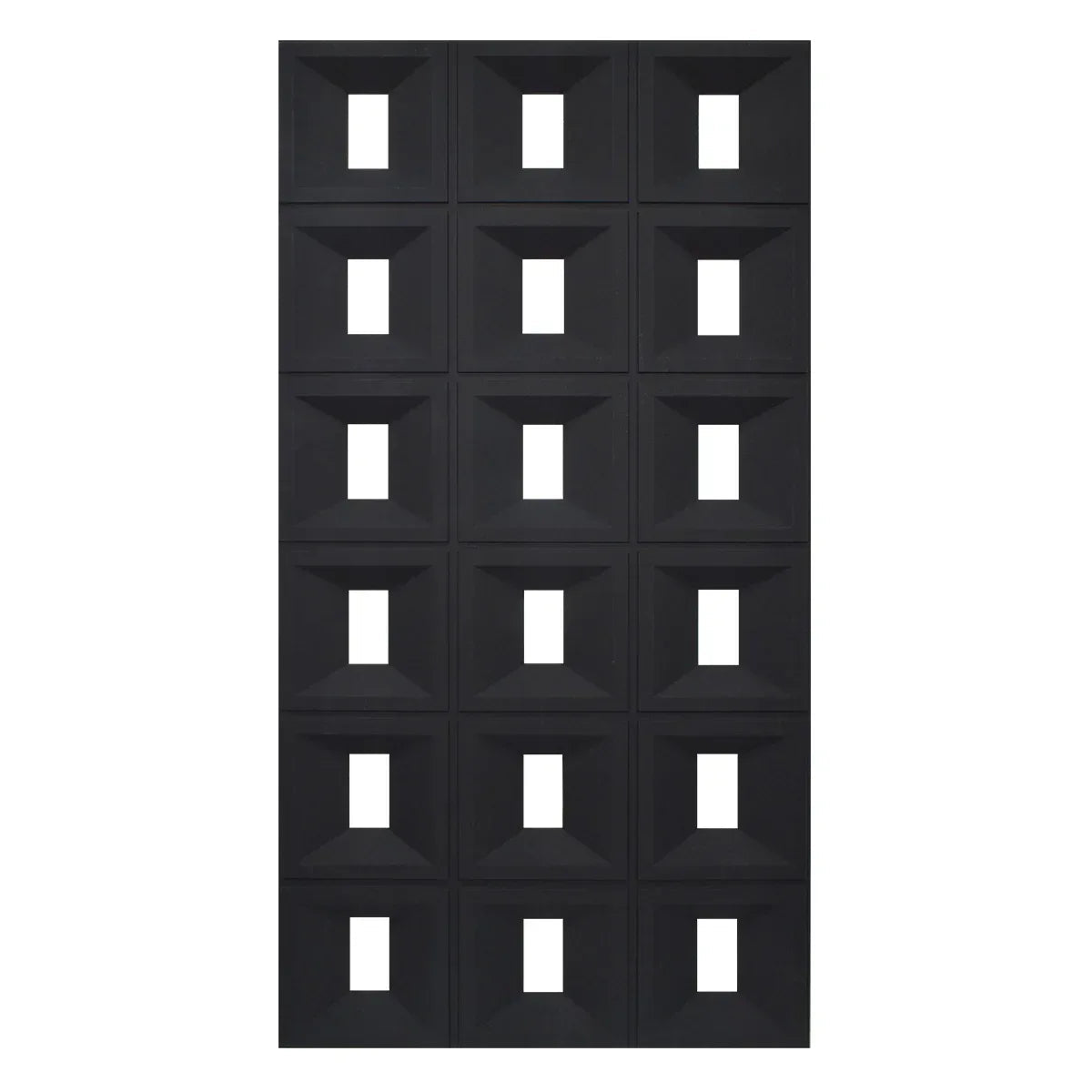 Set 4 x Panou Decorativ 3D, Naimeed D5768, ultrausor, design elegant, PU, 120 x 60 x 3 cm, Negru