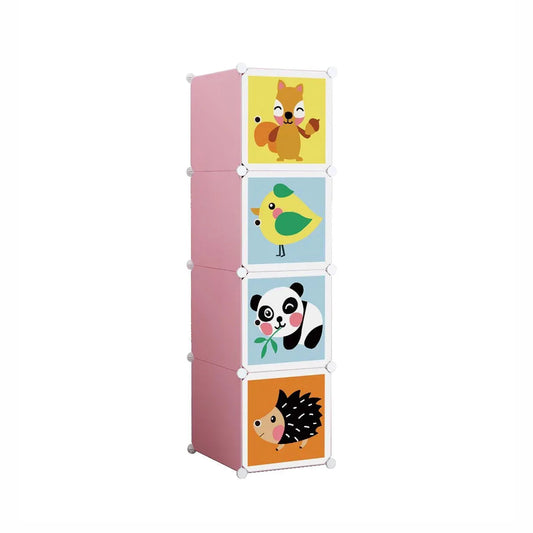 Dulap Modular Copii, 4 Usi, D5788, Roz