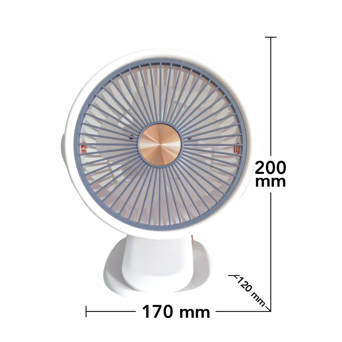 Ventilator, alimentare USB, Naimeed D5882, Alb, 170x200x120mm